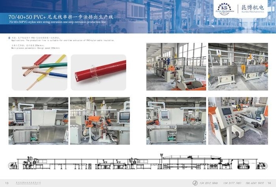 Buy 200m/Min Nylon Wire String PVC Cable Extruder Machine One Step online manufacture